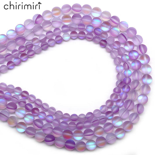 Purple flash stone loose beads DIY hand-woven bracelet