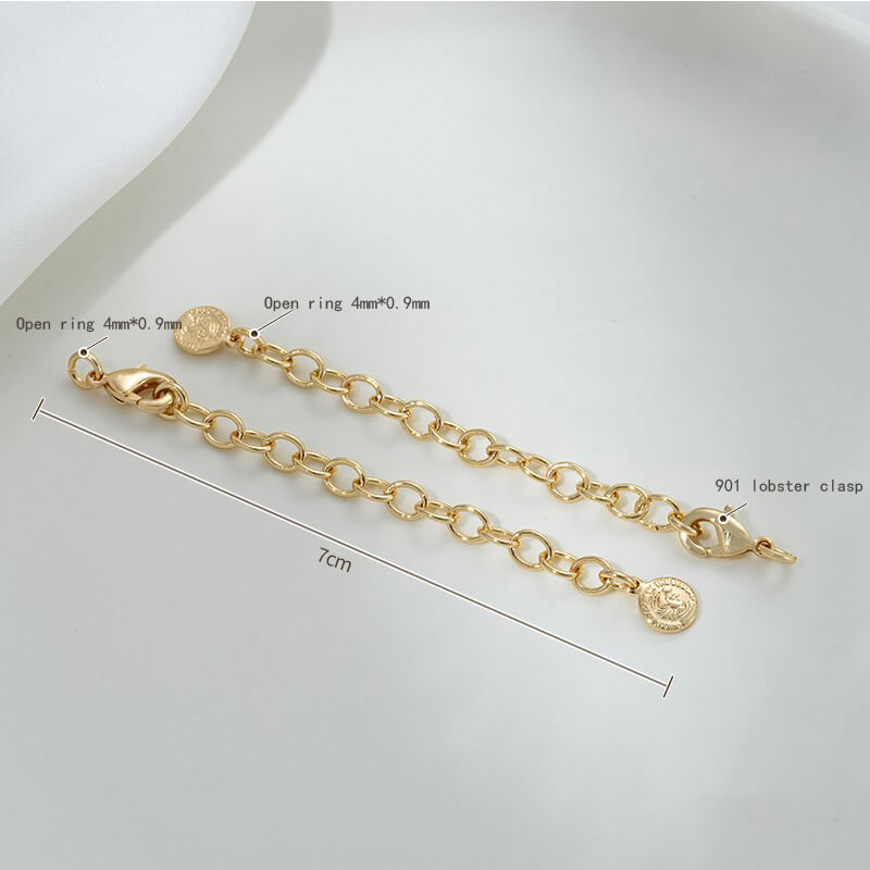 Lobster Clasp Extender, 14K gold-plated,white gold engraved portrait rectangular plate oval heart tag tail chain