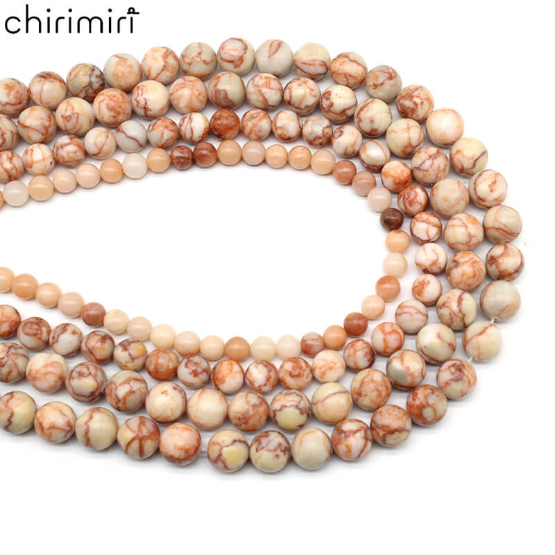 Red network stone loose beads diy hand-woven crystal material