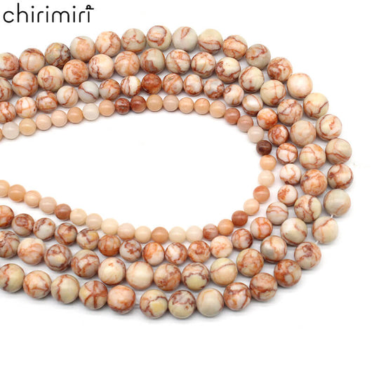 Red network stone loose beads diy hand-woven crystal material