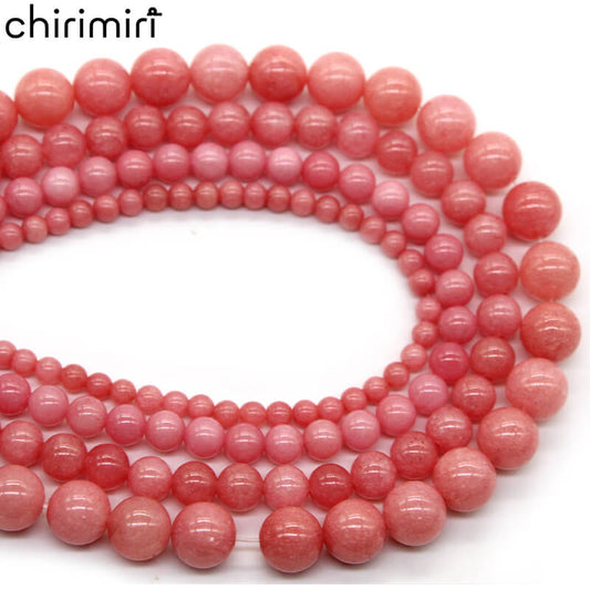 Red veined chalcedony semi-finished DIY handmade crystal beads