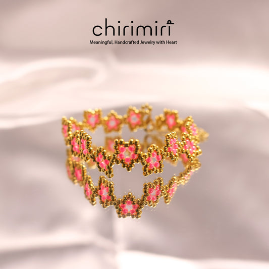 Chirimiri Handmade - Pink Sakura Blossom Bracelet