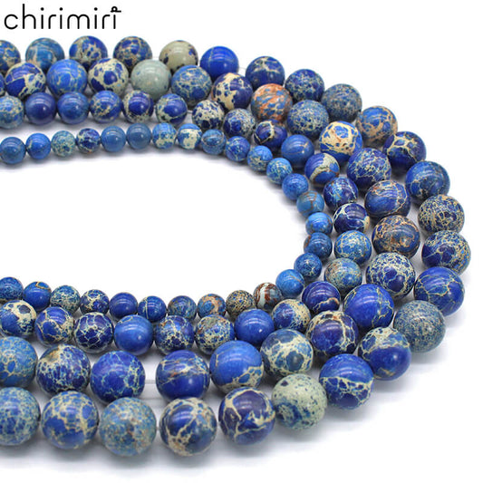 Sapphire emperor stone loose beads DIY hand-woven material