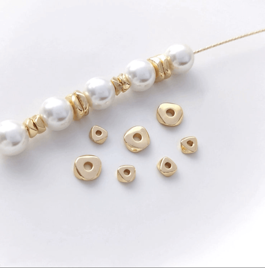 Small gold triangle spacer 10 pieces