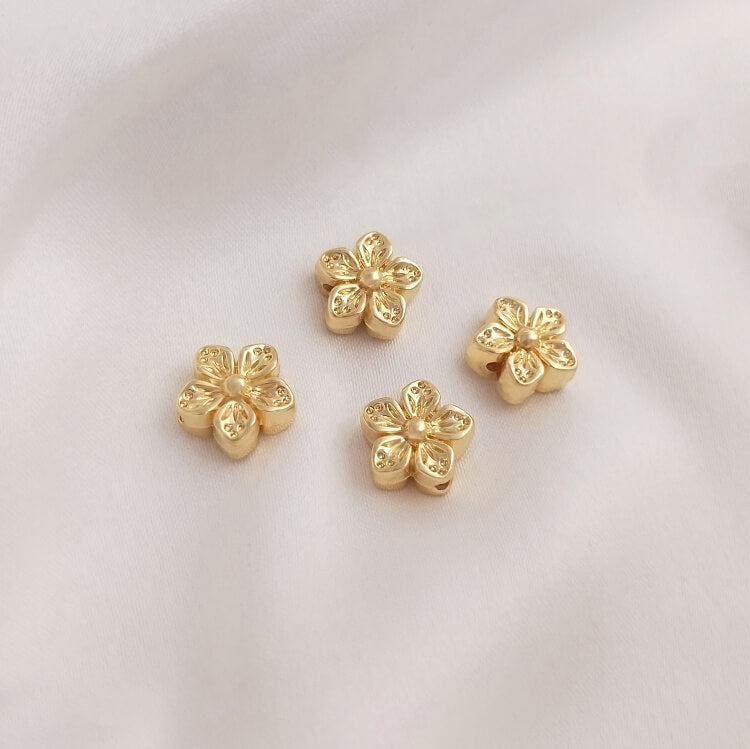 Small peach blossom spacer beads
