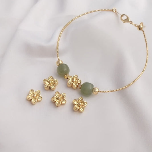 Small peach blossom spacer beads