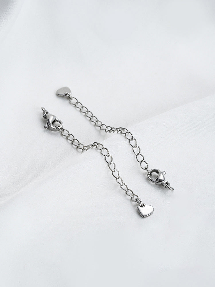 Stainless Steel Lobster Clasp Extender Chain, small&big water drops, lettering, heart