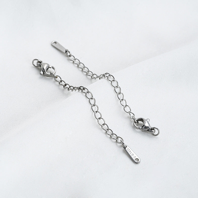 Stainless Steel Lobster Clasp Extender Chain, small&big water drops, lettering, heart