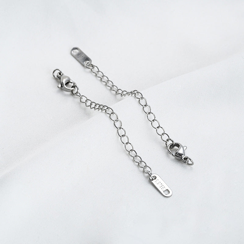 Stainless Steel Lobster Clasp Extender Chain, small&big water drops, lettering, heart