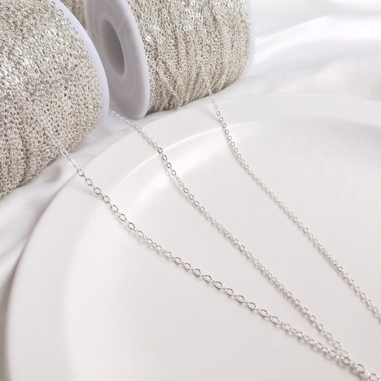 0-shaped chain，S925 silver plated（1 meter，1 spool）