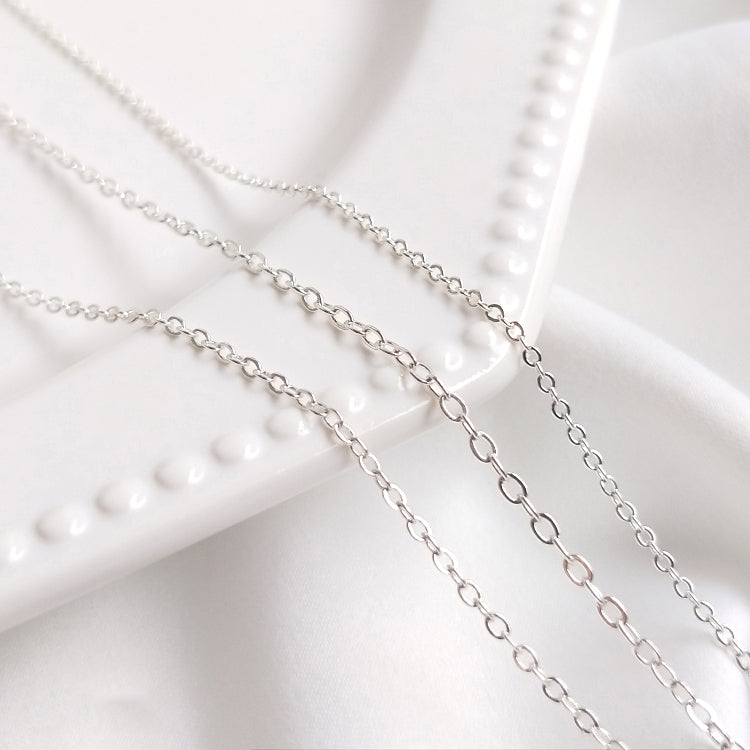 0-shaped chain，S925 silver plated（1 meter，1 spool）