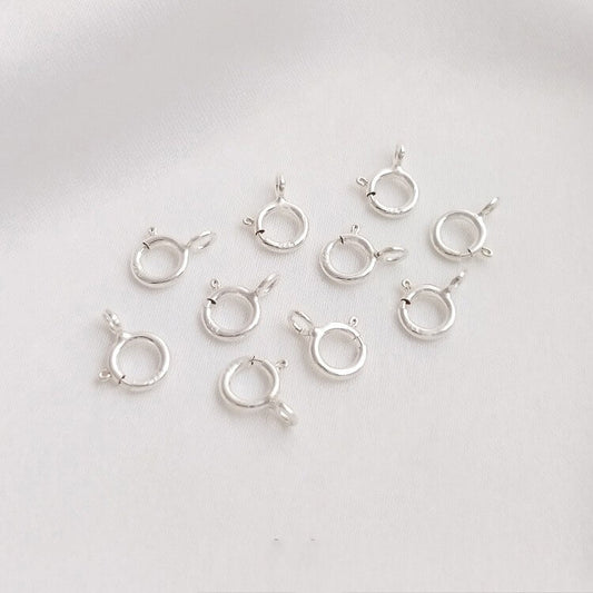 Lobster clasp sterling silver plated with real gold，5mm（1 piece）