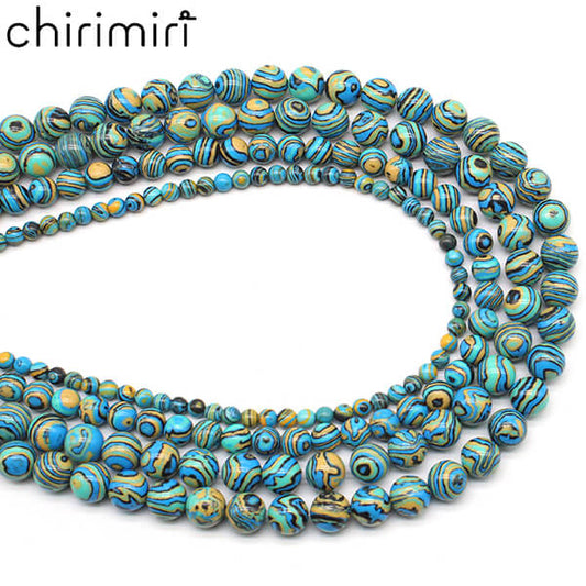 Synthetic flower peacock agate loose beads diy hand-woven material