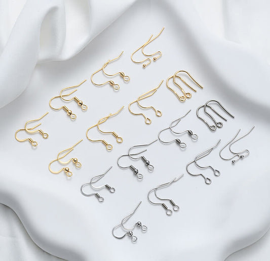 Titanium steel ear hook accessories, simple classic ear hooks
