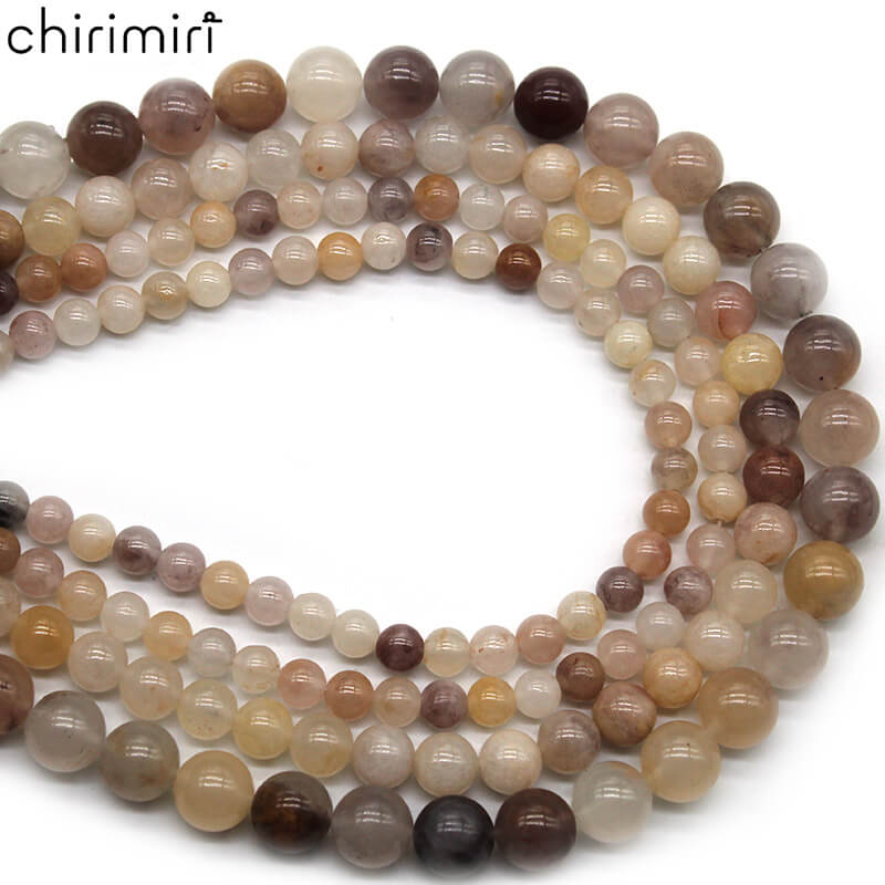 Violet stone loose beads round beads DIY hand-woven crystal