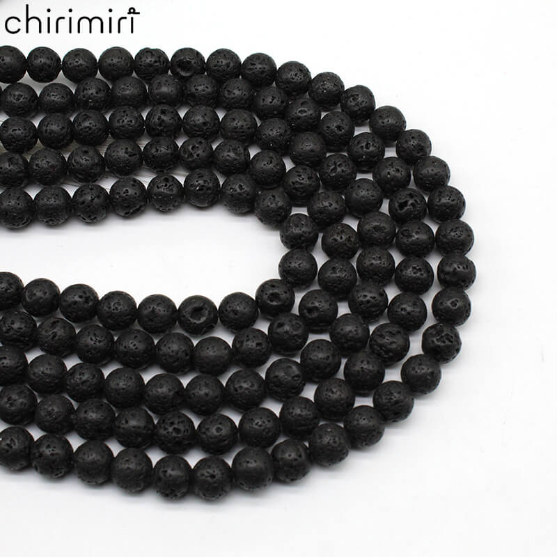Volcanic Stone Sparse Beads Round Beads Diy Hand-Woven Material Men And Women Bracelets And Jewelry Crystal Agate Accessories