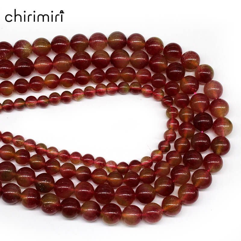 Watermelon crystal crystal jade round beads DIY handmade weaving materials