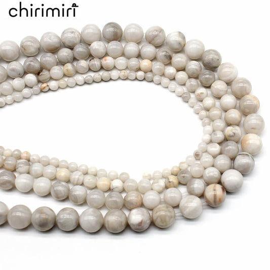White crazy agate round beads semi-finished products jewelry accessories