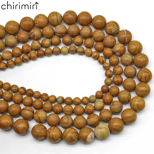 Wood grain stone loose beads DIY handmade materials