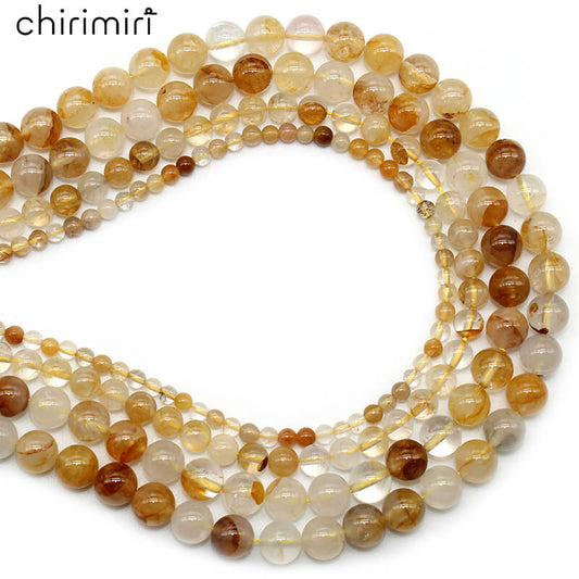 Yellow glue flower loose beads DIY hand-woven bracelet