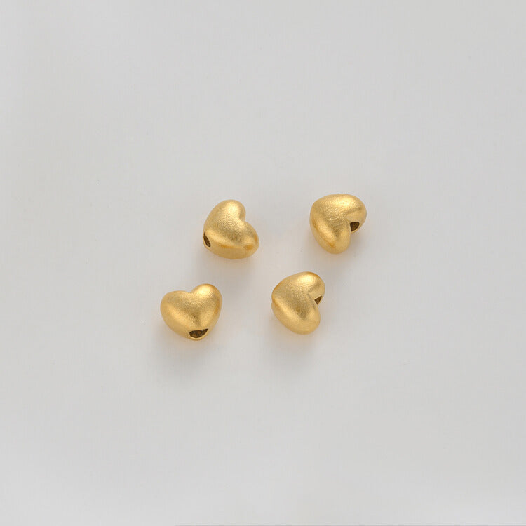 Sand gold love-shaped leaf-shaped five-pointed star lucky character spacer beads