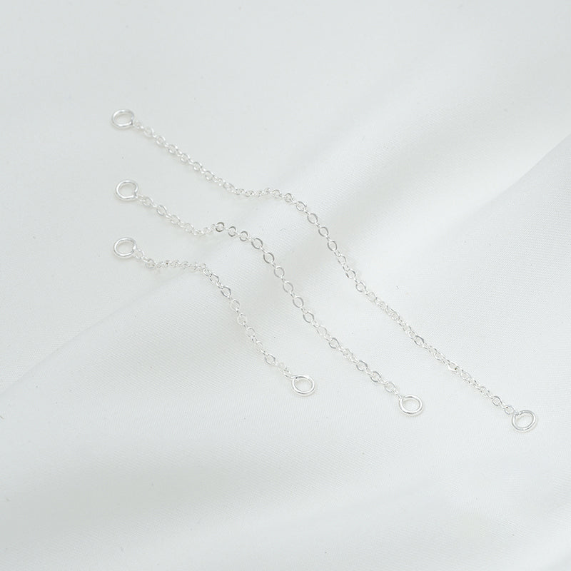 Extender chain, double closed loop, 14k gold &18k gold & white gold & silver