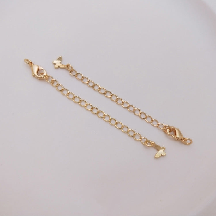 14k gold-plated tail chain, 6.5cm long, with lobster clasp and open ring