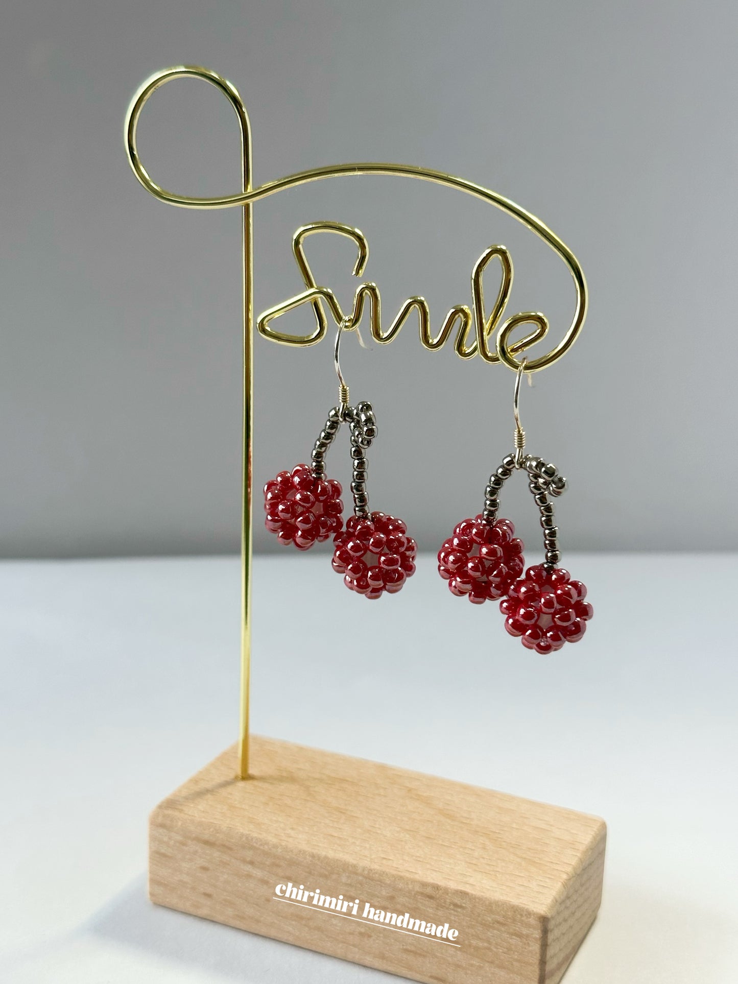 CHIRIMIRI LOVE CHERRY handmade earrings