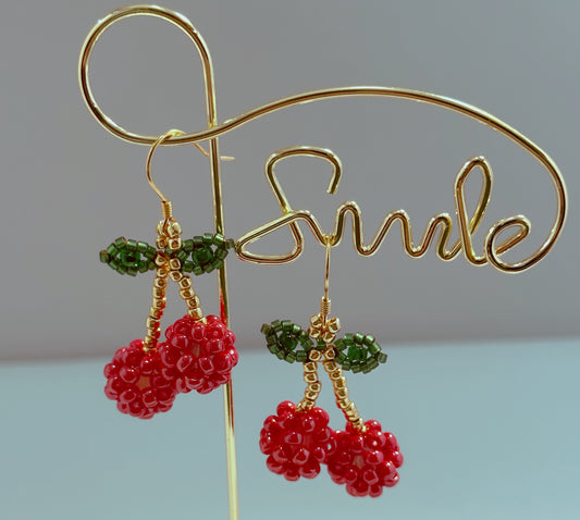 CHIRIMIRI LOVE CHERRY handmade earrings