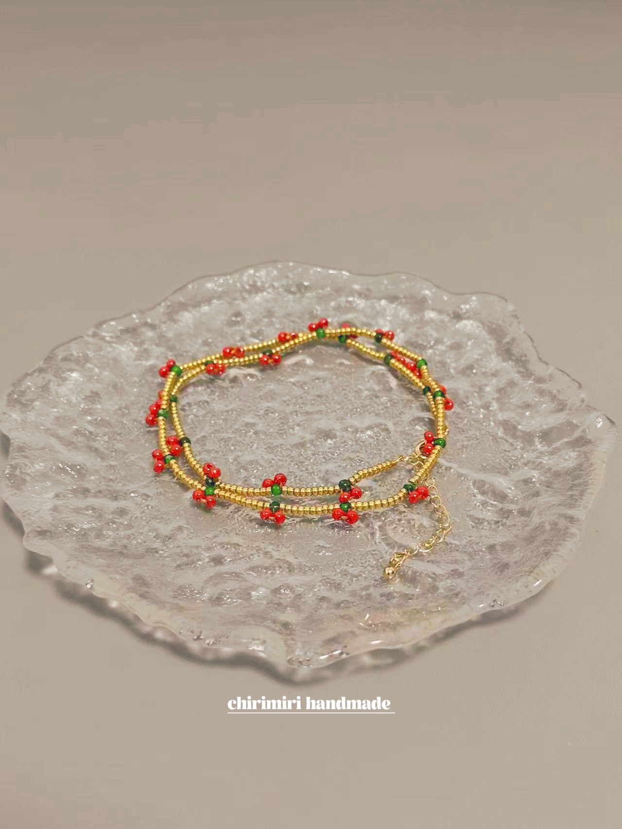 CHIRIMIRI LOVE CHERRY handmade necklace