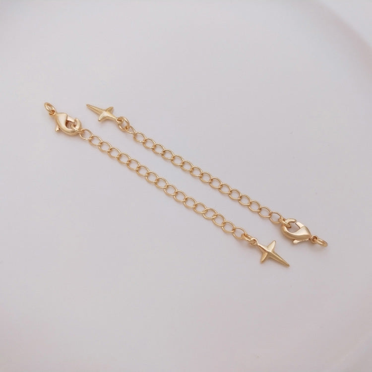 14k gold-plated tail chain, 6.5cm long, with lobster clasp and open ring