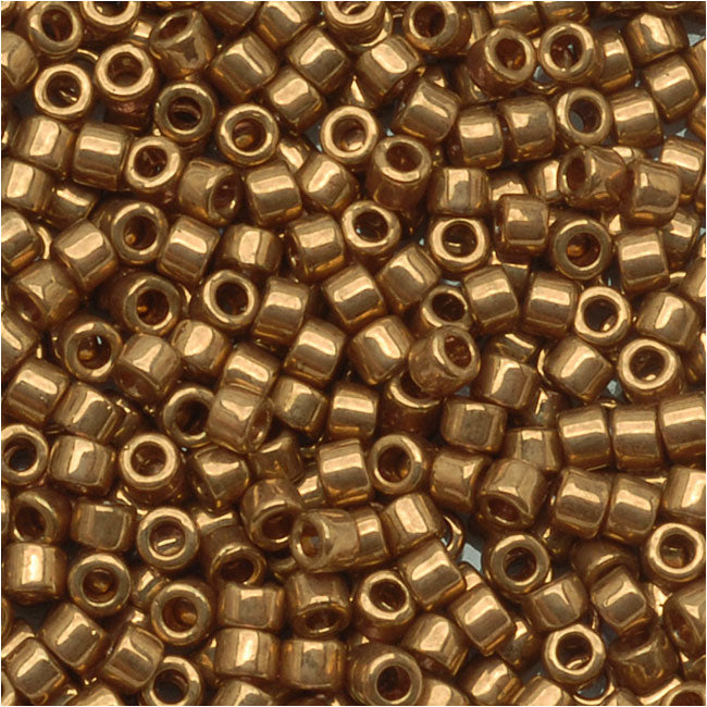 Miyuki Delica Seed Beads, 11/0 Size, Metallic Lt Bronze DB22L (10 Grams)