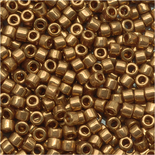 Miyuki Delica Seed Beads, 11/0 Size, Metallic Lt Bronze DB22L (10 Grams)