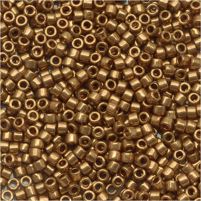 Miyuki Delica Seed Beads, 11/0 Size, Metallic Lt Bronze DB22L (10 Grams)