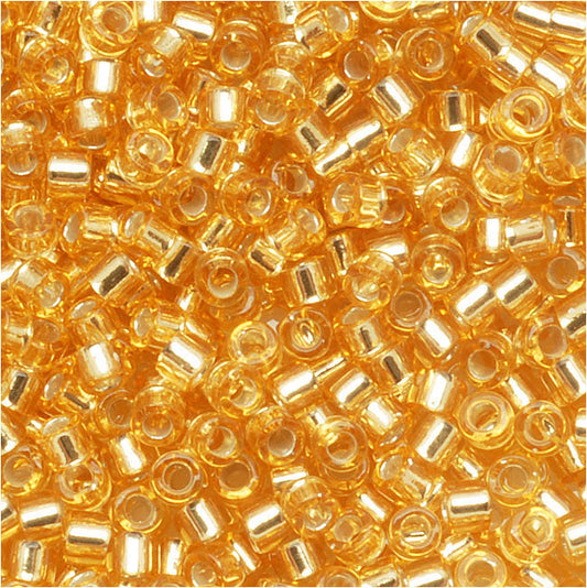 Miyuki Delica Seed Beads, 11/0 Size, Silver Lined Gold DB42 (10 Grams)