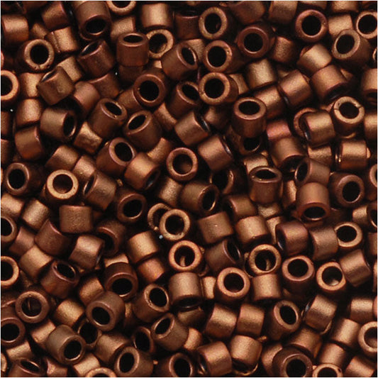 Miyuki Delica Seed Beads, 11/0 Size, Matte Bronze Gold Metallic DB1051 (2.5" Tube)