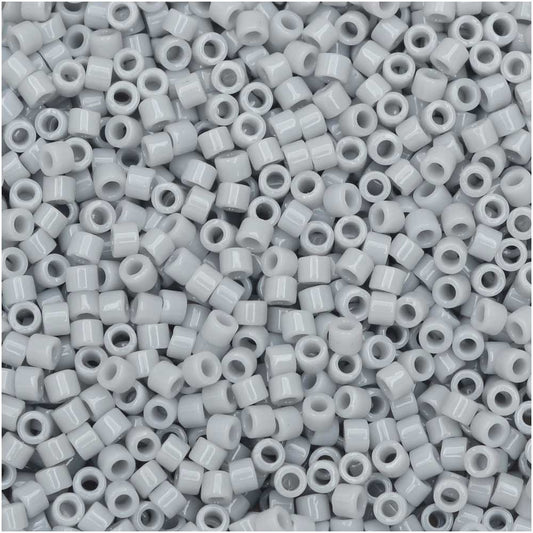 Miyuki Delica Seed Beads, 11/0 Size, #1139 Opaque Ghost Grey (2.5" Tube)