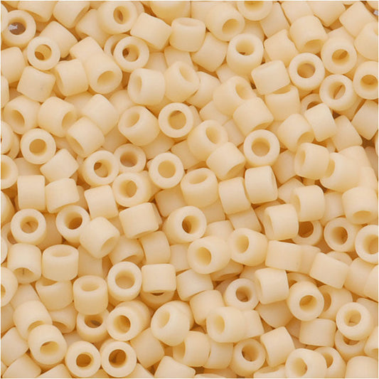 Miyuki Delica Seed Beads, 11/0 Size, Matte Opaque Pear DB1581 (2.5" Tube)