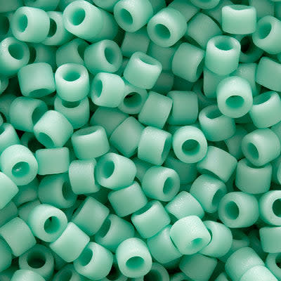 Miyuki Delica Seed Beads, 11/0 Size, Matte Opaque Sea Opal, DB1586 (10 Grams)