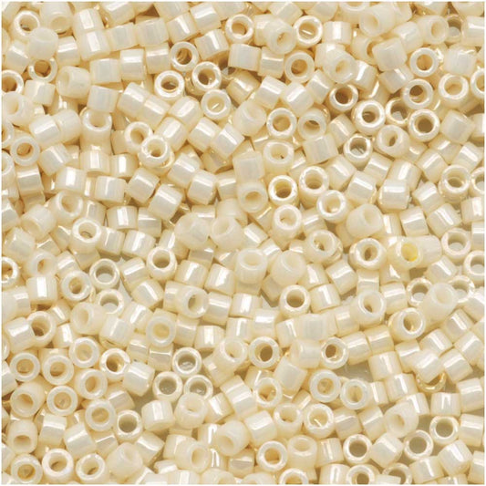 Miyuki Delica Seed Beads, 11/0 Size, Ceylon Cream DB203 (2.5" Tube)