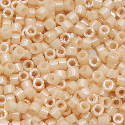 Miyuki Delica Seed Beads, 11/0 Size, Ceylon Light Beige DB204 (2.5" Tube)