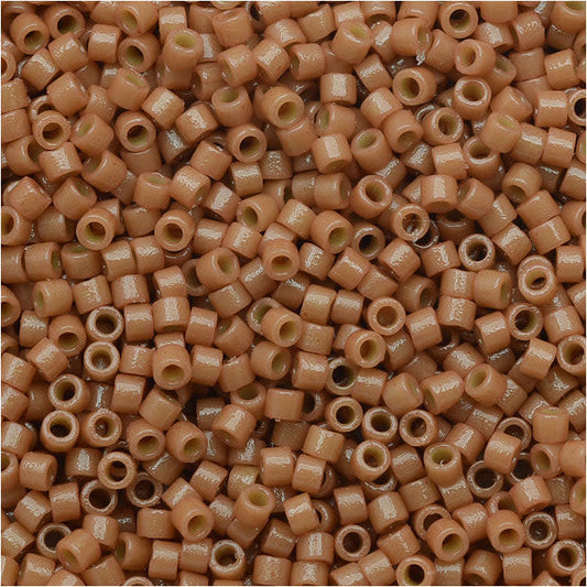 Miyuki Delica Seed Beads, 11/0 Size, Duracoat Opaque Cedar Brown DB2107 (10 Grams)