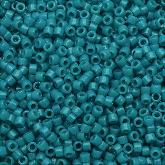 Miyuki Delica Seed Beads, 11/0 Size, Duracoat Opaque Azure Blue DB2133 (10Grams)