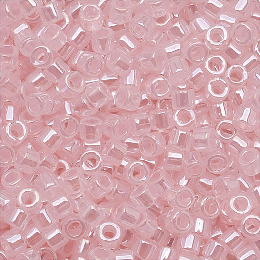 Miyuki Delica Seed Beads, 11/0 Size, Baby Pink Ceylon DB234 (2.5" Tube)