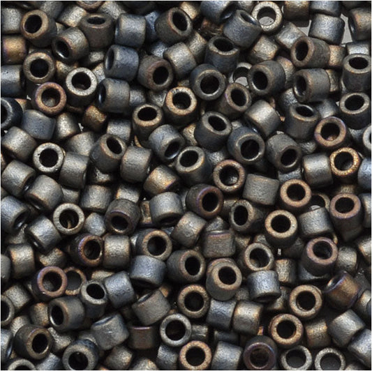 Miyuki Delica Seed Beads, 11/0 Size, Matte Silver Grey Metallic DB307 (2.5" Tube)