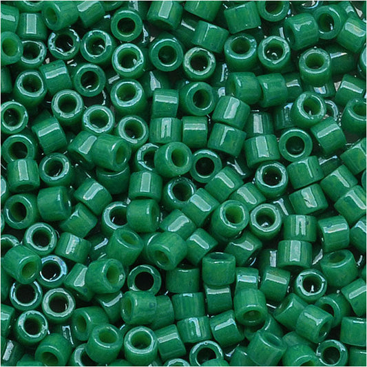 Miyuki Delica Seed Beads, 11/0 Size, Dyed Opaque Jade Green DB656 (2.5" Tube)