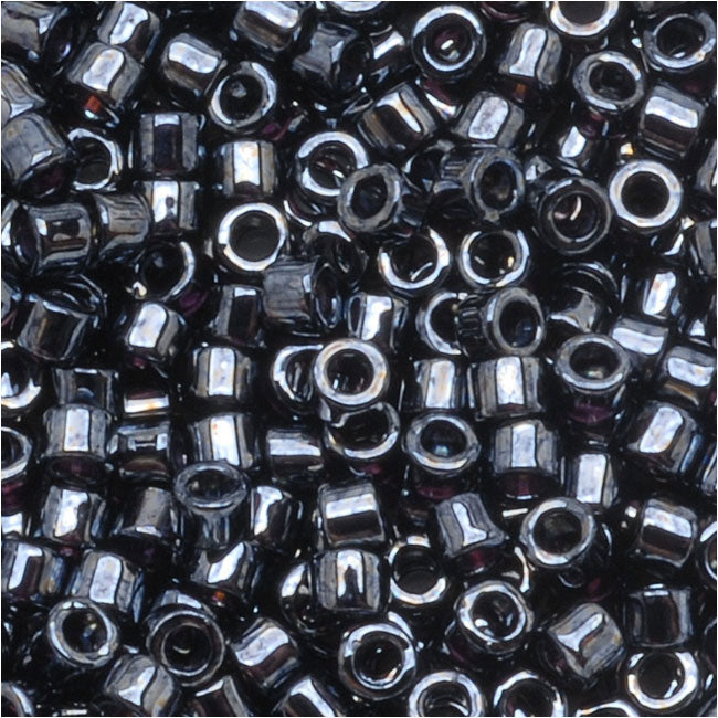 Miyuki Delica Seed Beads, 10/0 Size, Gun Metal Gray, DBM1 (10 Grams)