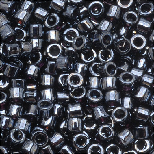 Miyuki Delica Seed Beads, 10/0 Size, Gun Metal Gray, DBM1 (10 Grams)