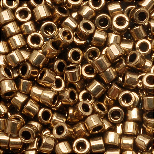 Miyuki Delica Seed Beads, 10/0 Size, Metallic Bronze DB22 (10 Grams)
