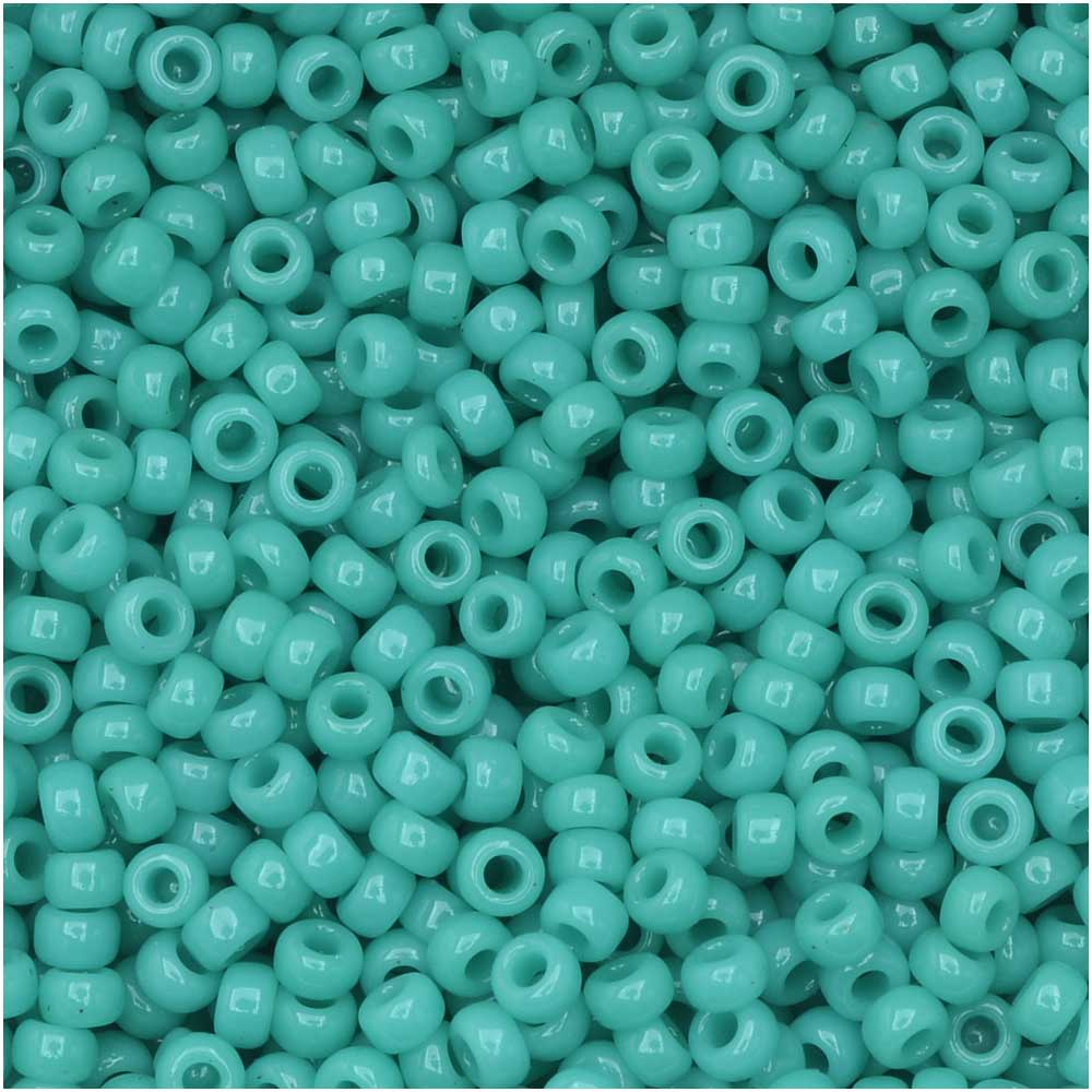 Miyuki Round Seed Beads, 11/0 Size, #412 Opaque Turquoise Green (10 Gram Tube)